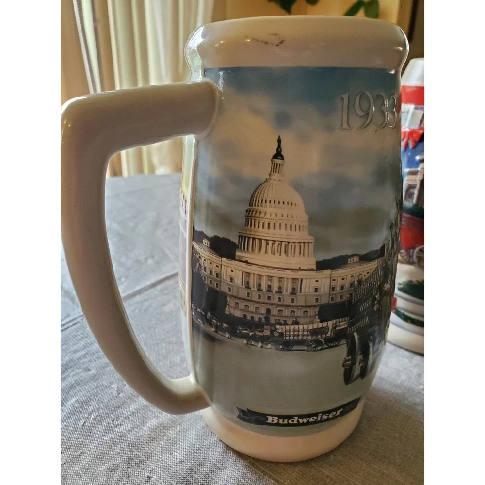 2001 & 2008 Anheuser Busch Budweiser Holiday Steins lot of 2 Washington DC Excel